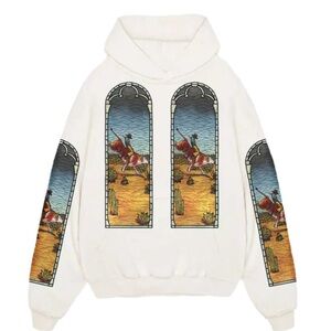 Who Decides WarnWhite Graphic Stained glass Hoodie